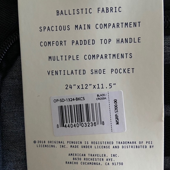 ORIGINAL PENGUIN Highfield Duffle Bag - Picture 9 of 12